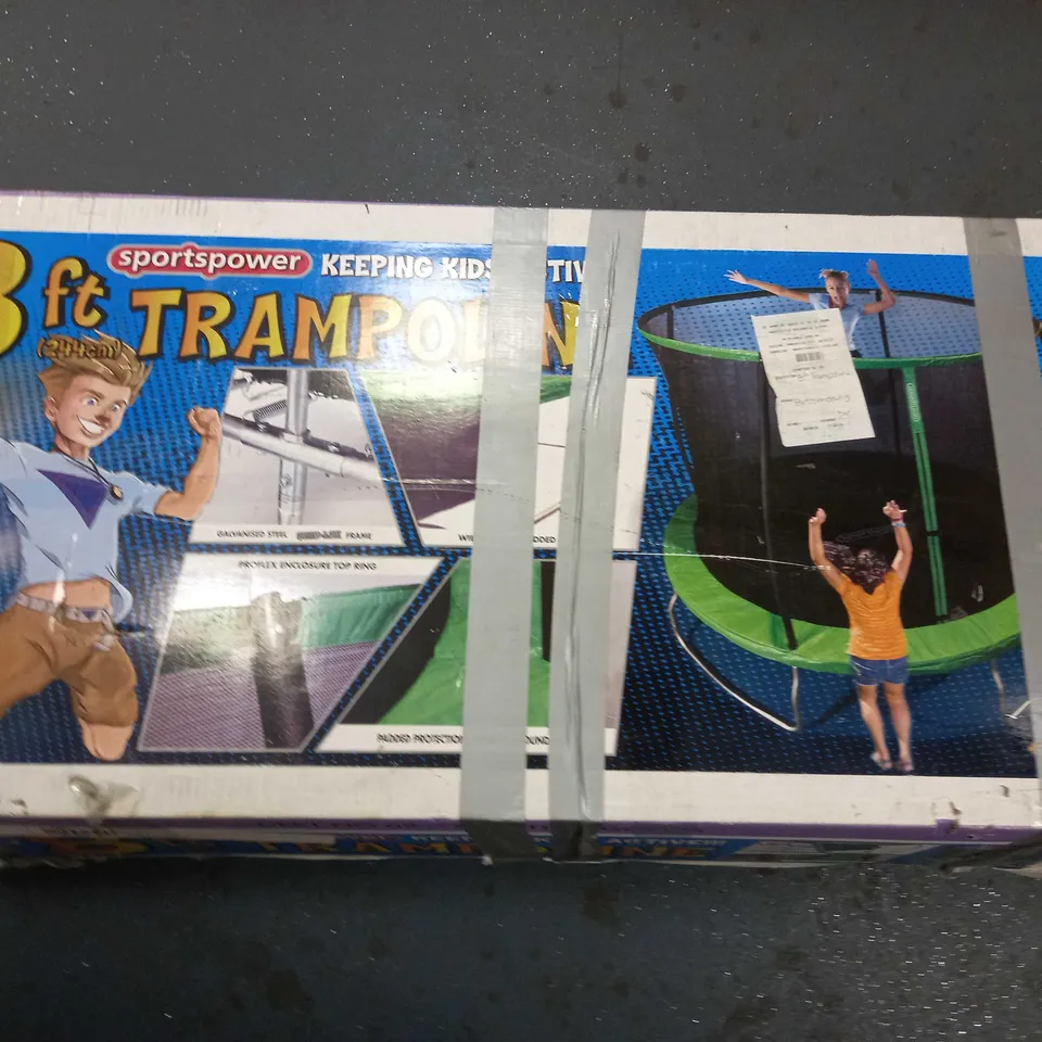 SPORTSPOWER 8FT TRAMPOLINE - GREEN/BLACK