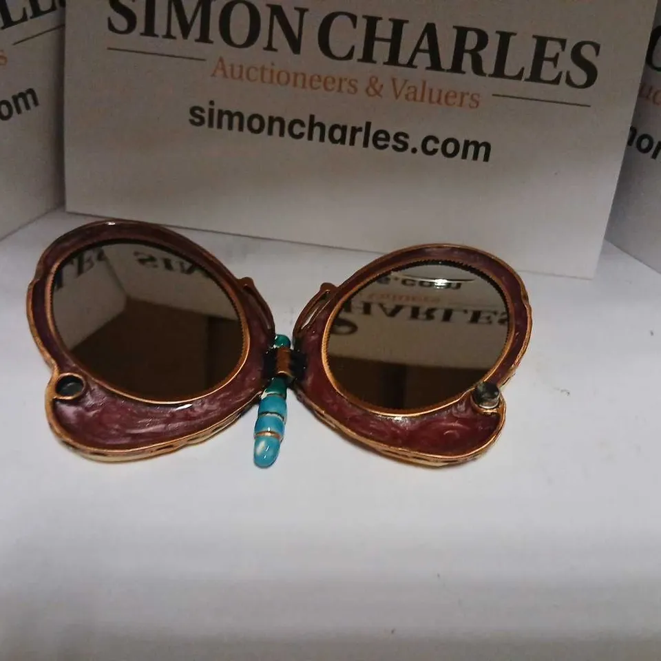 BUTLER & WILSON BUTTERFLY COMPACT MIRROR 