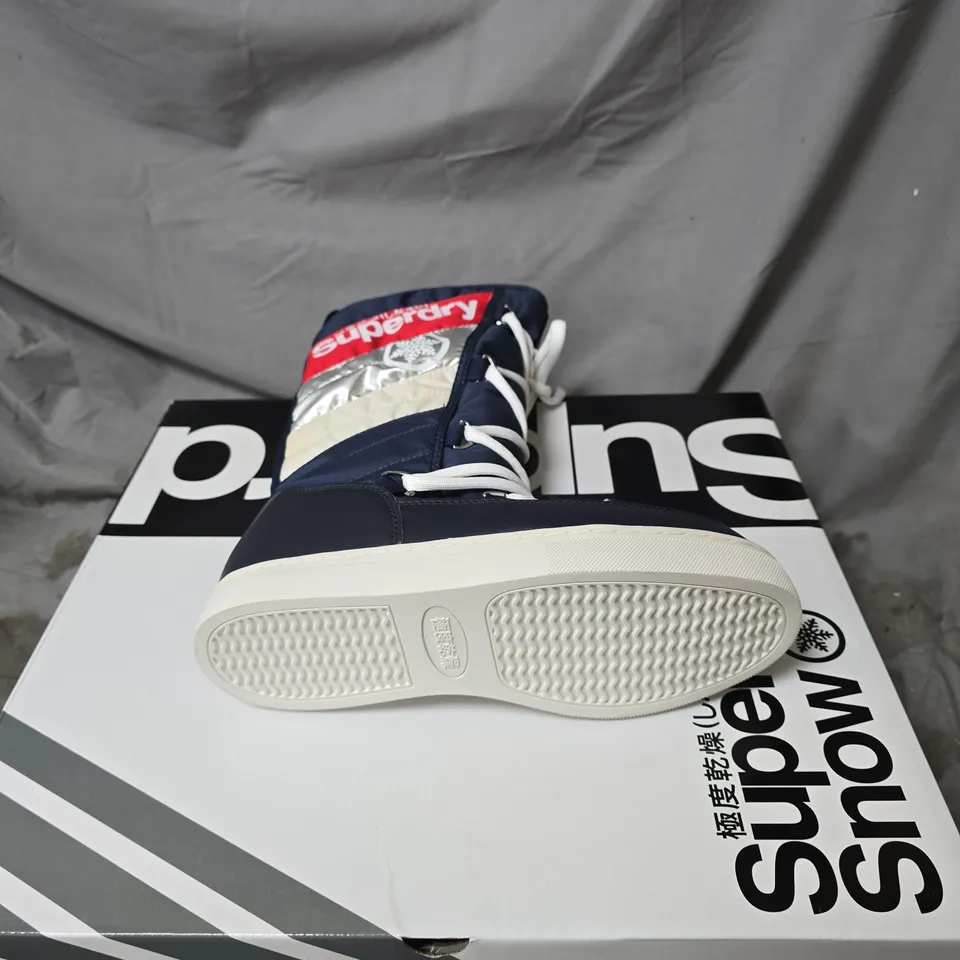 SUPERDRY SNOW CHAMONIX SNOW BOOTS NAVY WOMENS SIZE 6