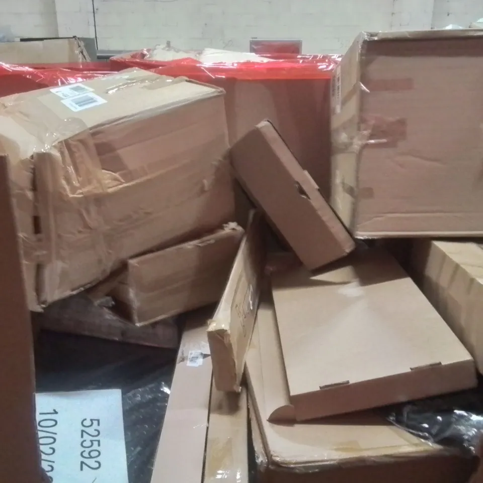 PALLET OF ASSORTED HOUSEHOLD GOODS AND PRODUCTS TO INCLUDE;STAND MIXER,PRO LINE SURROUNDS,RED LIGHT THERAPY MAT AND OTHER ASSORTED ITEMS...