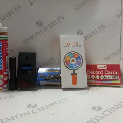 BOX OF APPROX 15 ASSORTED ITEMS TO INCLUDE - SILVINE RECORD CARDS - FLYWHEEL PULLER - MAPESIL AC ECT