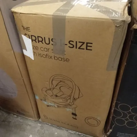 BOXED ICKLE BUBBA THE CIRRUS I-SIZE CAR SEAT WITH ISOFIX BASE