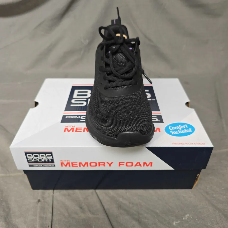 BOXED PAIR OF BOBS SPORT COMFORT TRAINERS IN BLACK - 6