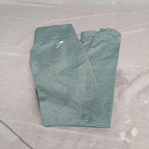GYMSHARK SEAMLESS LEGGINGS IN GREEN SIZE S