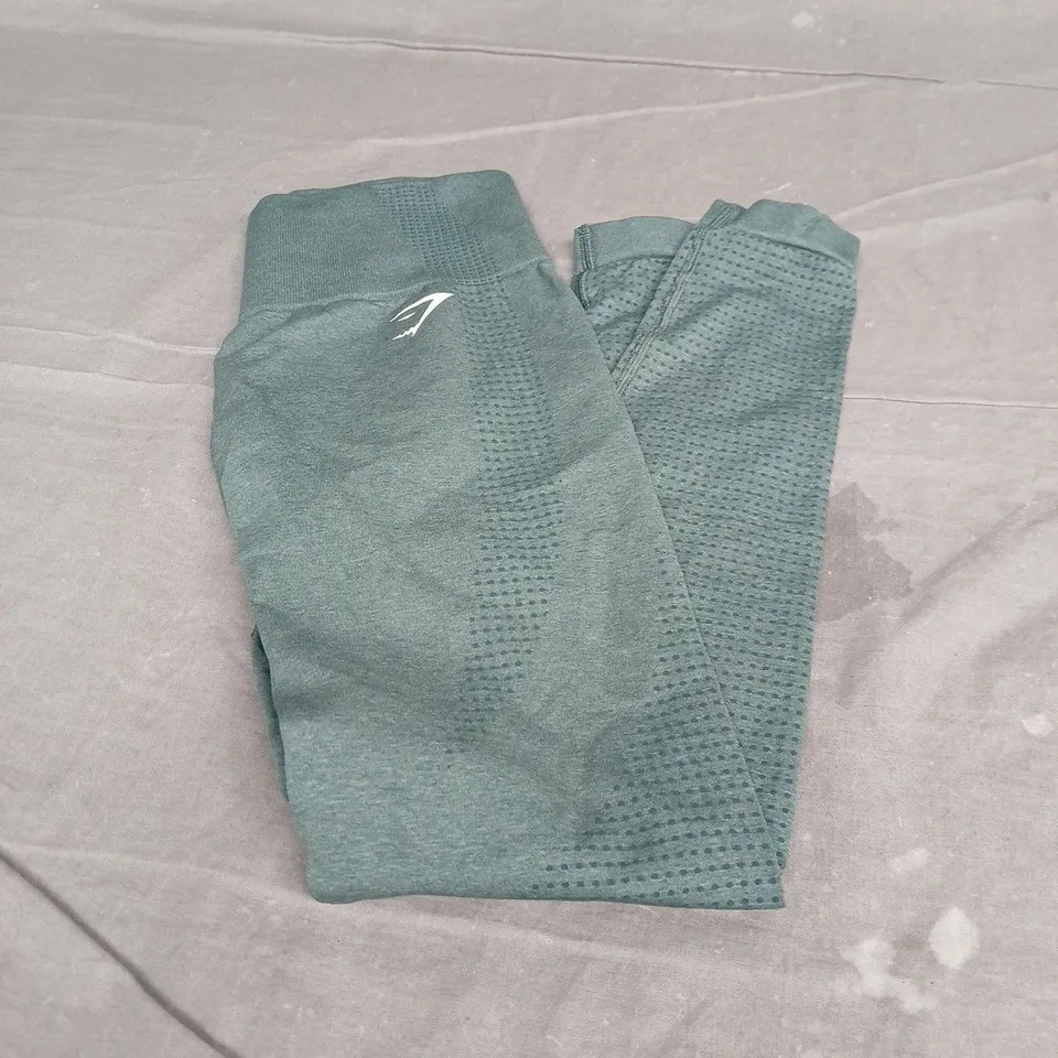 GYMSHARK SEAMLESS LEGGINGS IN GREEN SIZE S