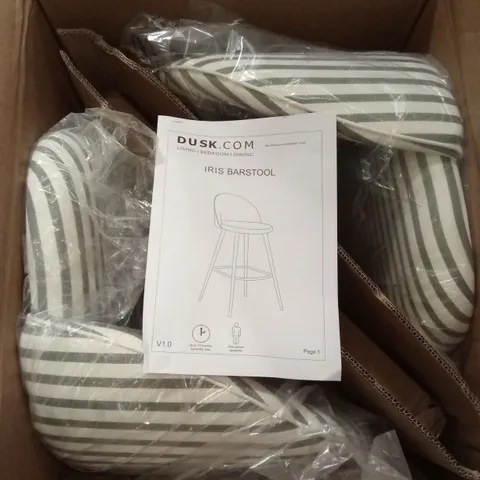 BOXED DUSK IRIS SET OF 2 BARSTOOLS 
