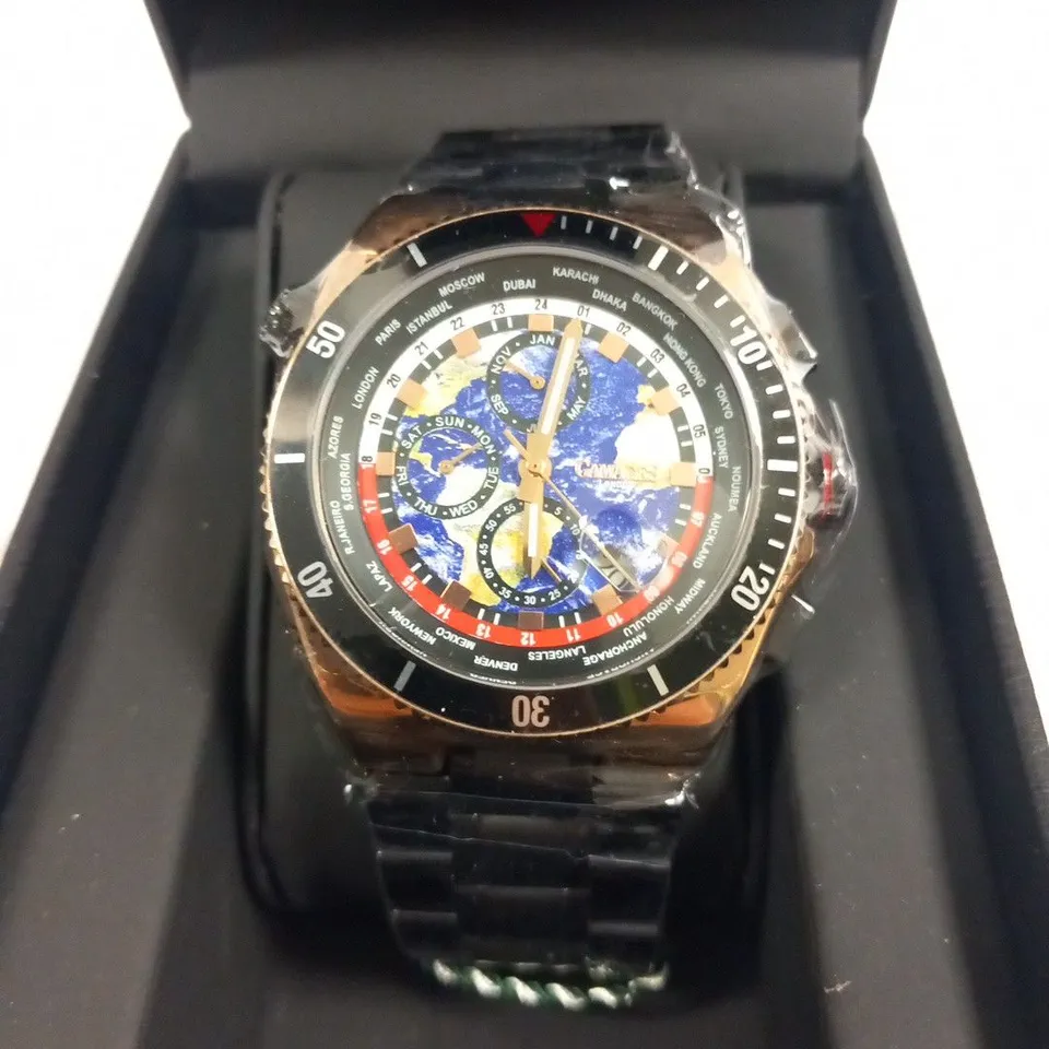 GAMAGES OF LONDON LIMITED EDITION HAND ASSEMBLED GLOBE WALKER AUTOMATIC ROSE BLACK