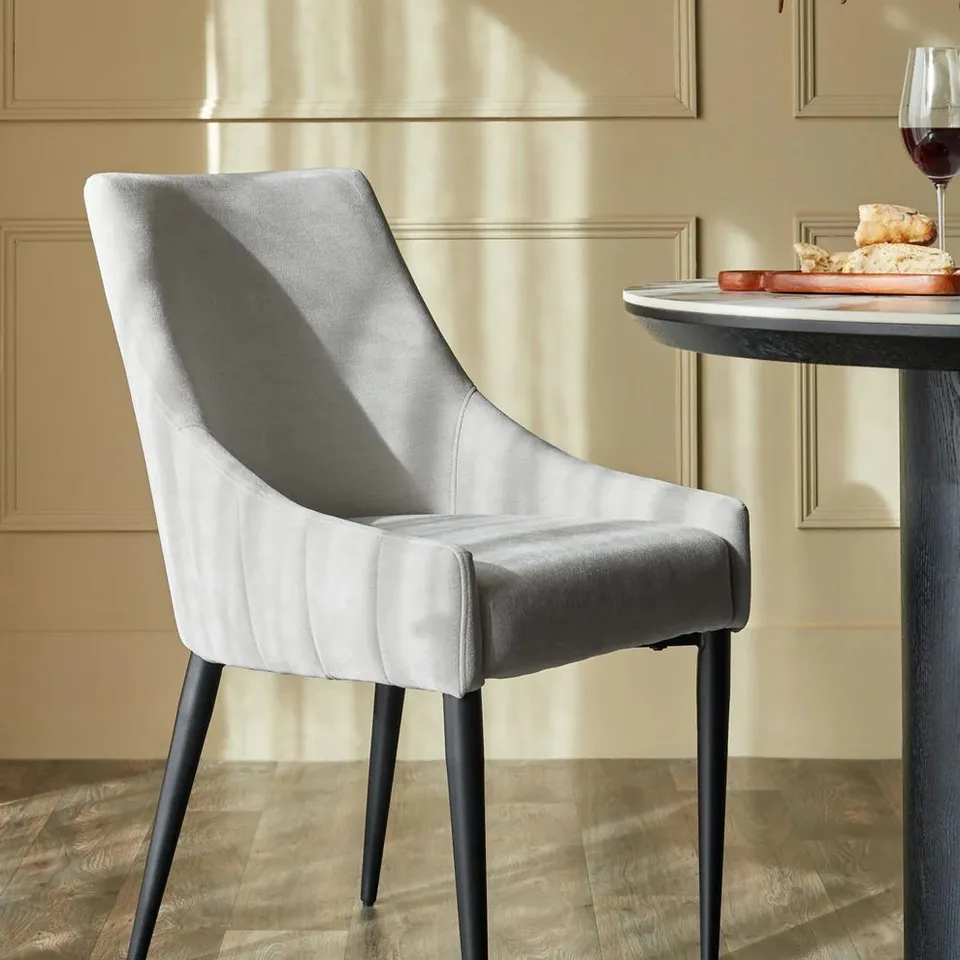 BOXED DANETTI JULIANA NATURAL GREY FABRIC DINING CHAIR