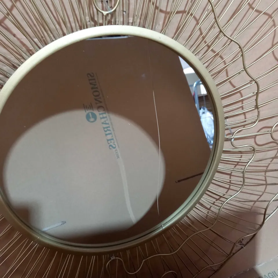 K BY KELLY HOPPEN RIPPLE WAVED MIRROR - COLLECTION ONLY
