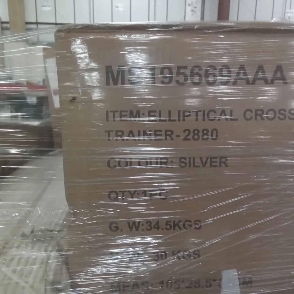 PALLET OF ASSORTED ITEMS INCLUDING ELLIPTICAL CROSS MACHINES, ROWING MACHINE, WHITE FLUORESCENT TUBE