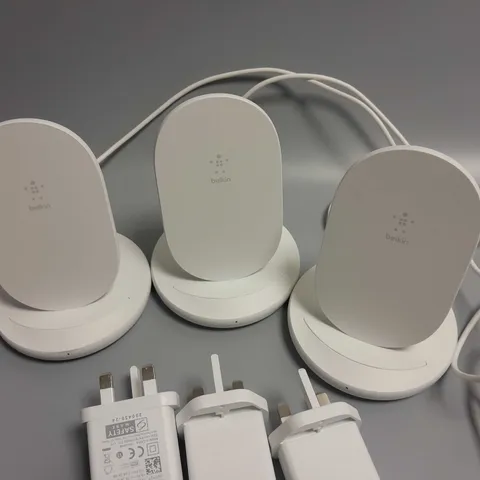 LOT OF 3 UNBOXED BELKIN BOOST CHARGE WIRELESS CHARGING STANDS