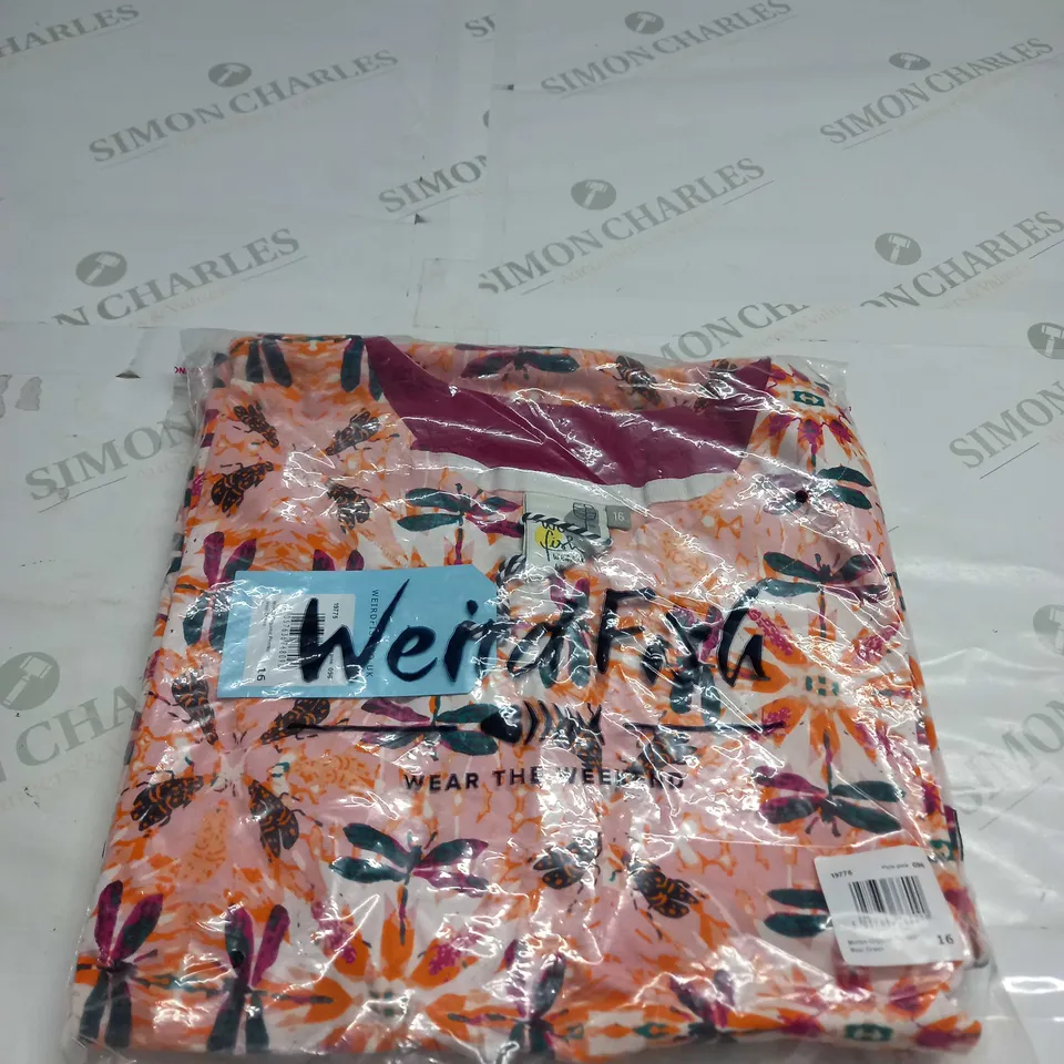 BAGGED WEIRD FISH MIRREN ORGANIC PRINTED MAXI DRESS SIZE 16