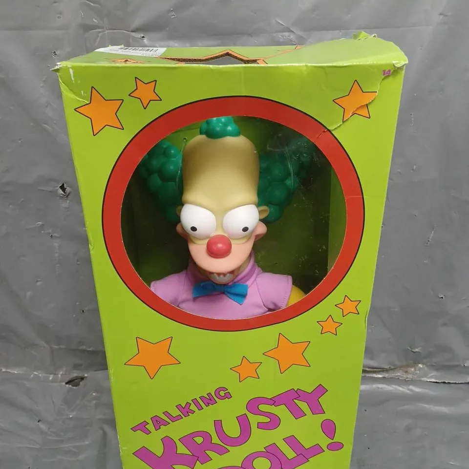 BOXED THE SIMPSONS TALKING KRUSTY RRP £45.99