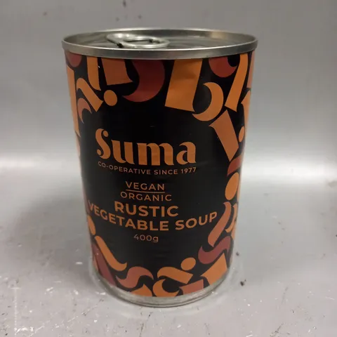 12 X SUMA VEGAN ORGANIC RUSTIC VEGETABLE SOUPS - 12 X 400G - COLLECTION ONLY