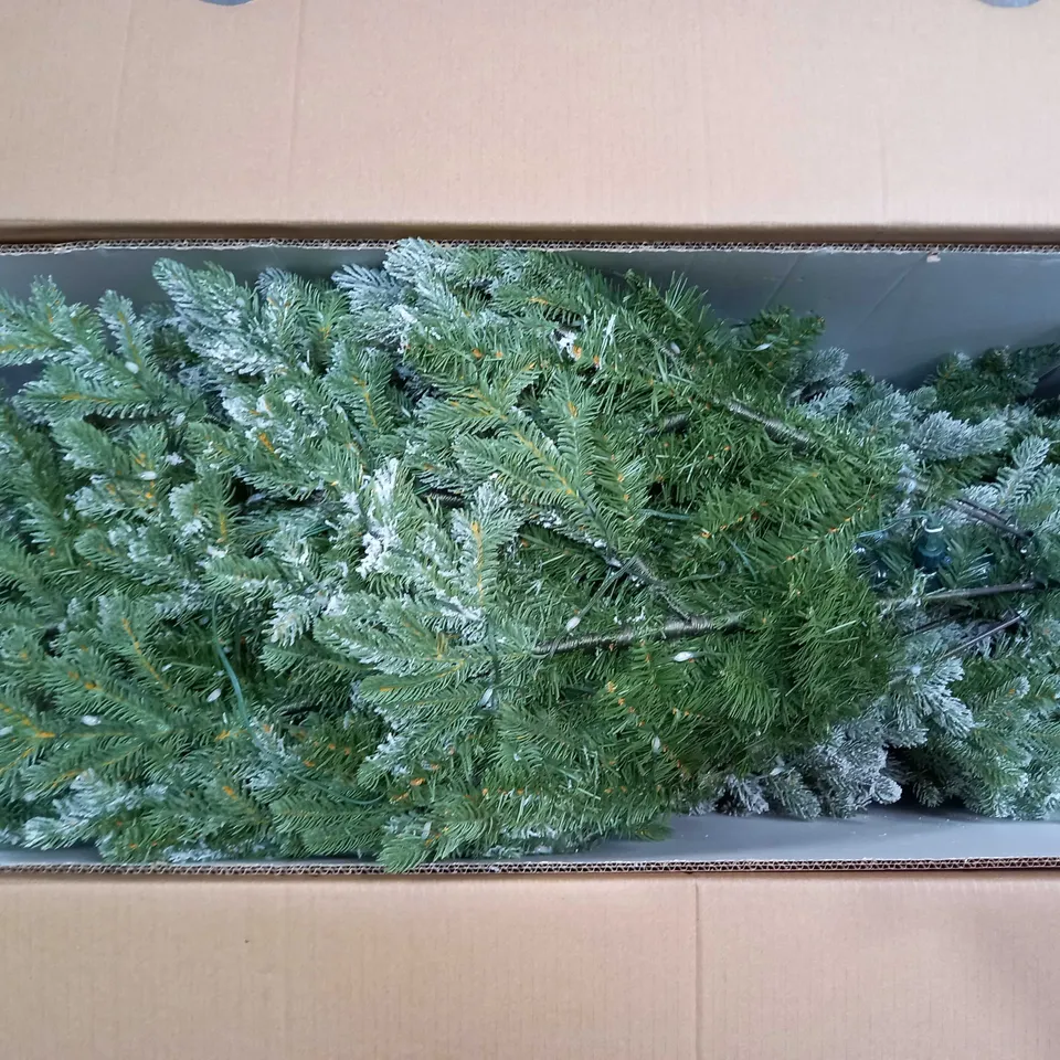 SANTA'S BEST 16 FUNCTION PRE-LIT DEWDROP CHRISTMAS TREE SNOW KISS 7FT- COLLECTION ONLY