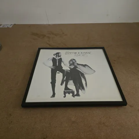 FLEETWOOD MAC "RUMORS" ALBUM COVER ARTWORK IN BLACK FRAME 33 X 33