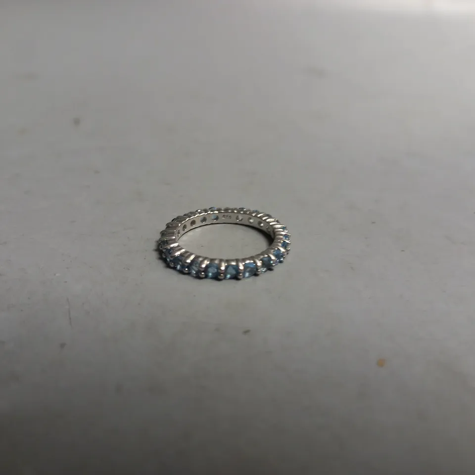 UNBRANDED SILVER 925 RING WITH BLUE STONES