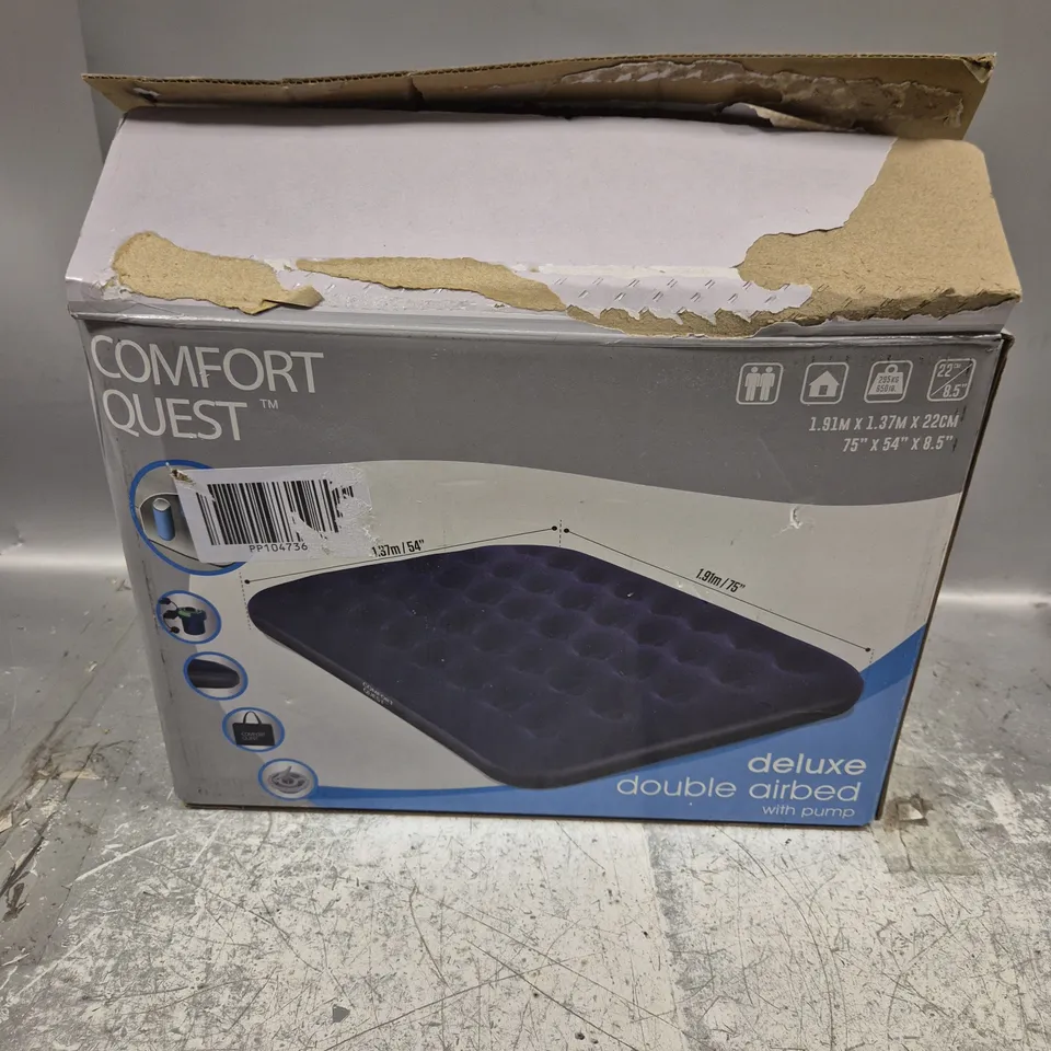 BOXED COMFORT QUEST DELUXE DOUBLE AIRBED 