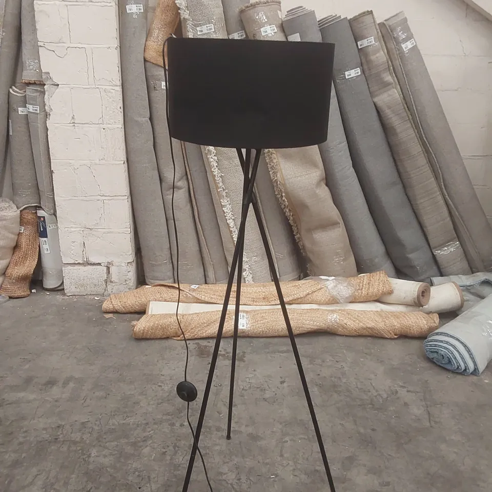 MISNER 155CM CAMDEN TRIPOD FLOOR LAMP WITH LARGE RENI SHADE