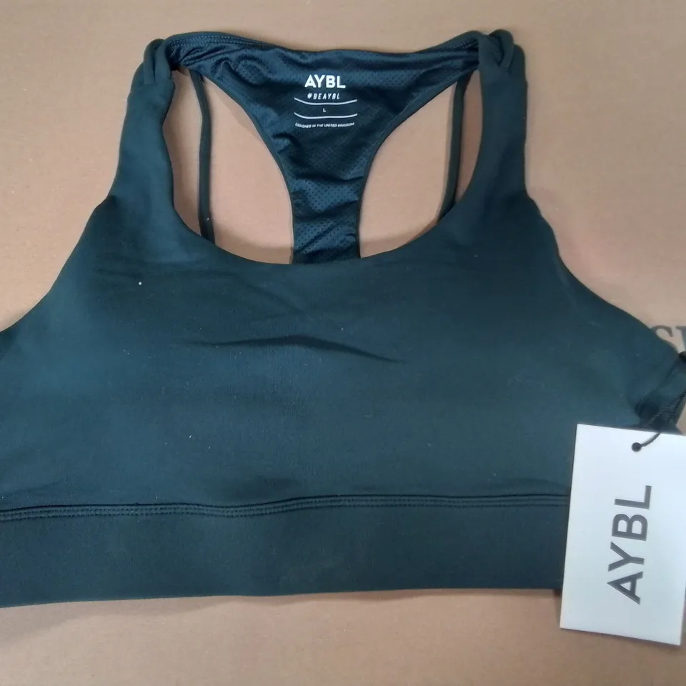 AYBL CORE SPORTS BRA IN FOREST GREEN - L