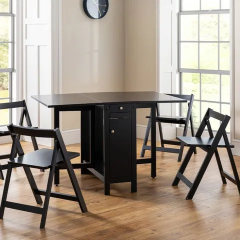 BOXED JULIAN BOWEN SAVOY DINING SET - BLACK (1 BOX)