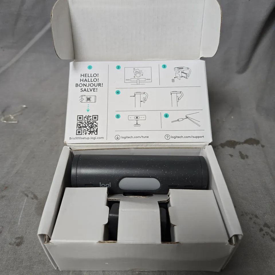 LOGITECH BRIO 500 FULL HD WEBCAM, USB-C CABLE, WORKS WITH TEAMS, GOOGLE MEET, ZOOM