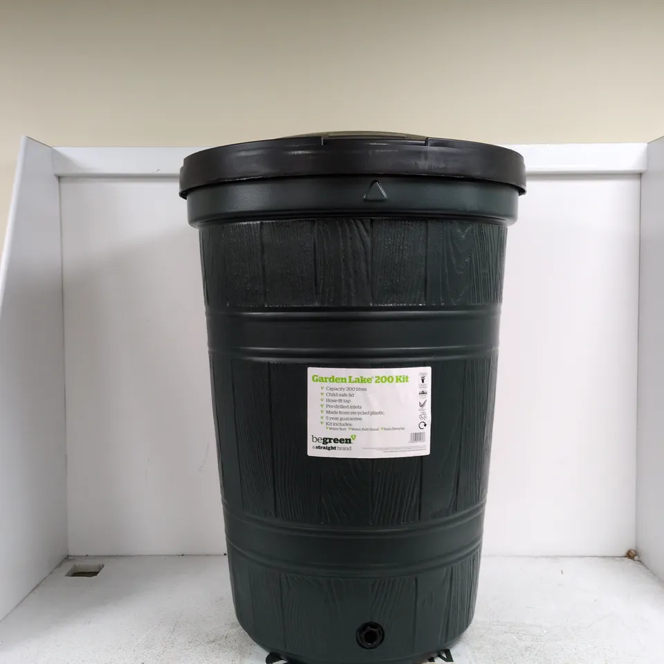 GARDEN LAKE 200 KIT RAINWATER WATER BUTT – 200 L CAPACITY (BEGREEN)