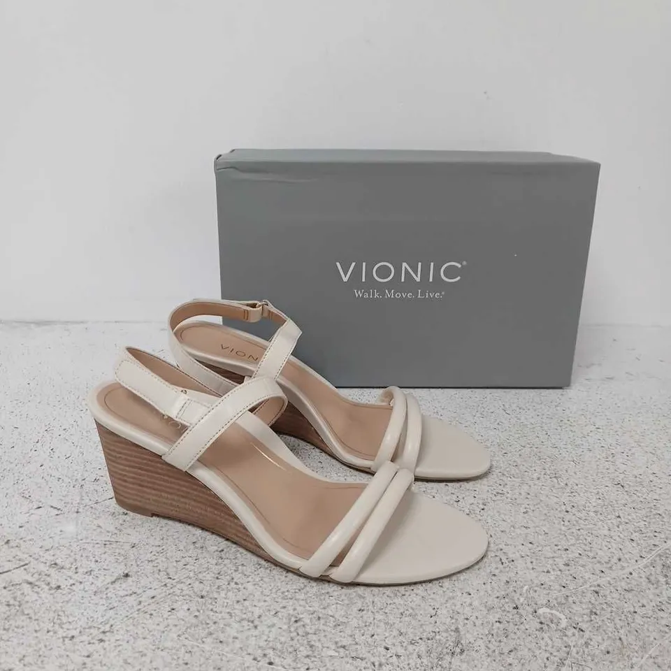 VIONIC EMMY WEDGE SANDALS – UK 6.5 (US 8.5) – BOXED