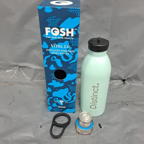 BOXED FOSH VITAL 2.0 INSULATED STAINLESS STEEL BOTTLE IN MINT 500ML