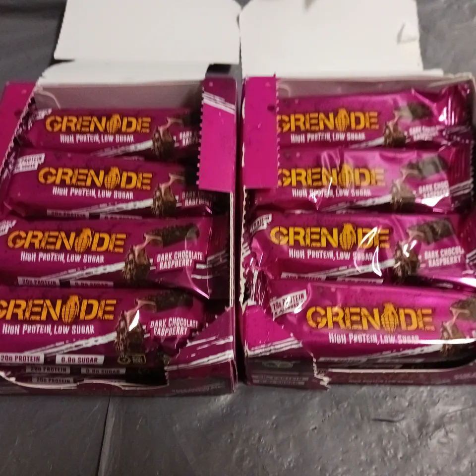 LOT OF 2 MULTIPACKS OF GRENADE PROTEIN BARS - EACH 12 X 60G