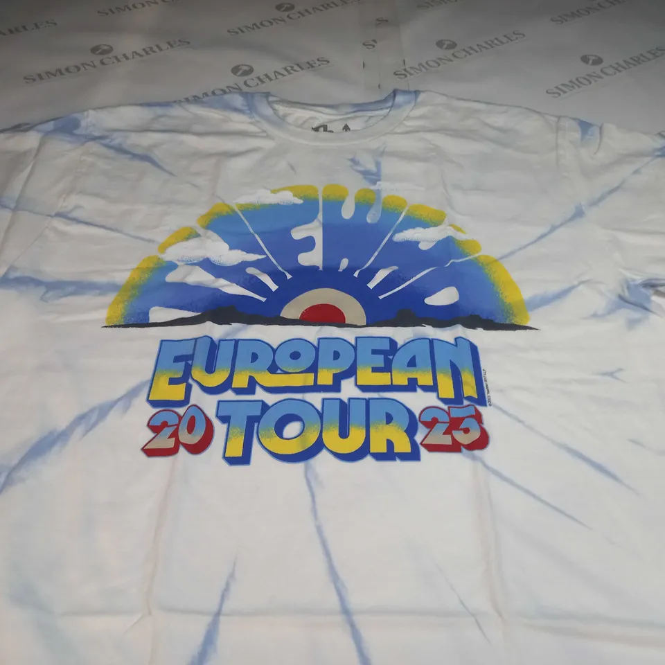 THE WHO PSYCHEDELIC TIE DYE WHITE T-SHIRT - LARGE