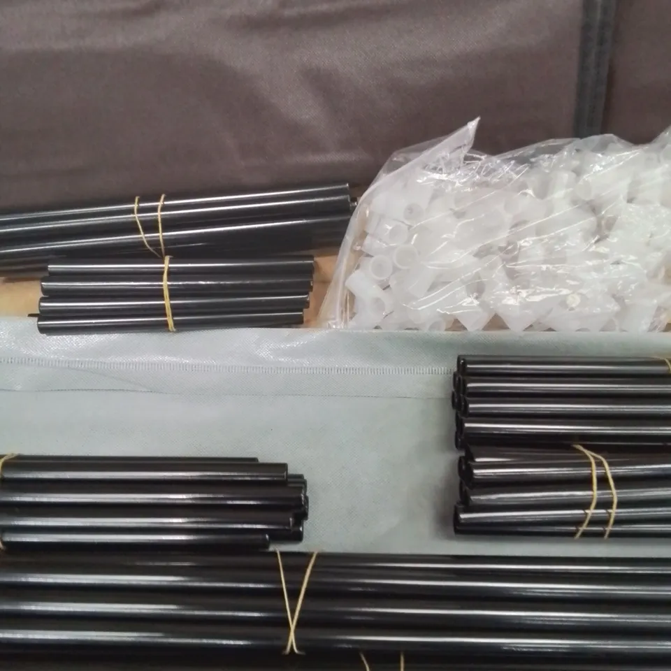 BOXED SET OF 6 UNBRANDED OUTDOOR CHAIRS IN BROWN