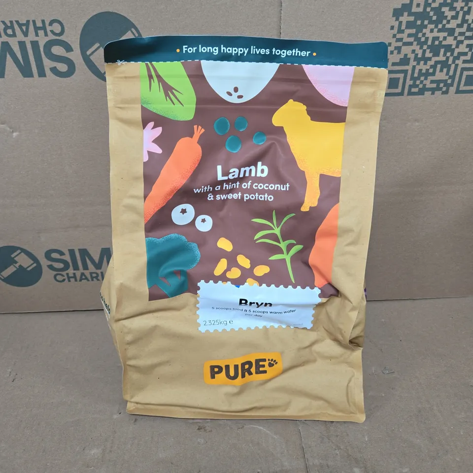 PURE PET FOOD LAMB WITH A HINT OF COCONUT & SWEET POTATO BRYN (2.3KG)