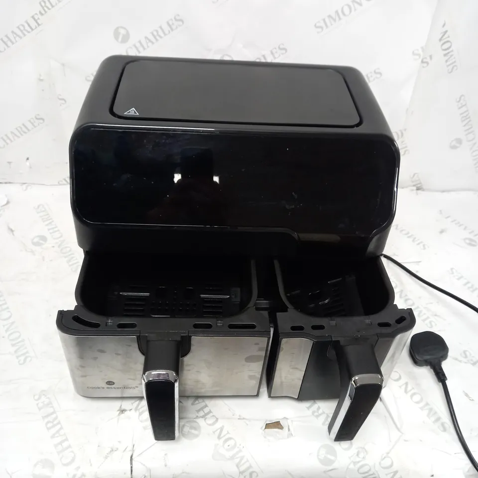 BOXED COOK'S ESSENTIALS 7.7L DUAL AIR FRYER 