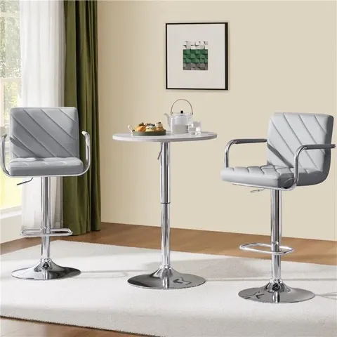 BOXED COLOR UPHOLSTERED ADJUSTABLE HEIGHT COUNTER STOOL WITH METAL FRAME