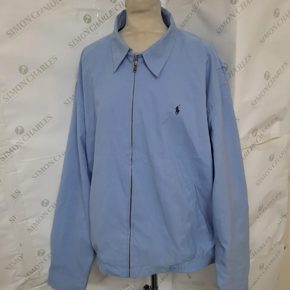 POLO RALPH LAUREN COLLARED ZIP JACKET IN BLUE SIZE XL