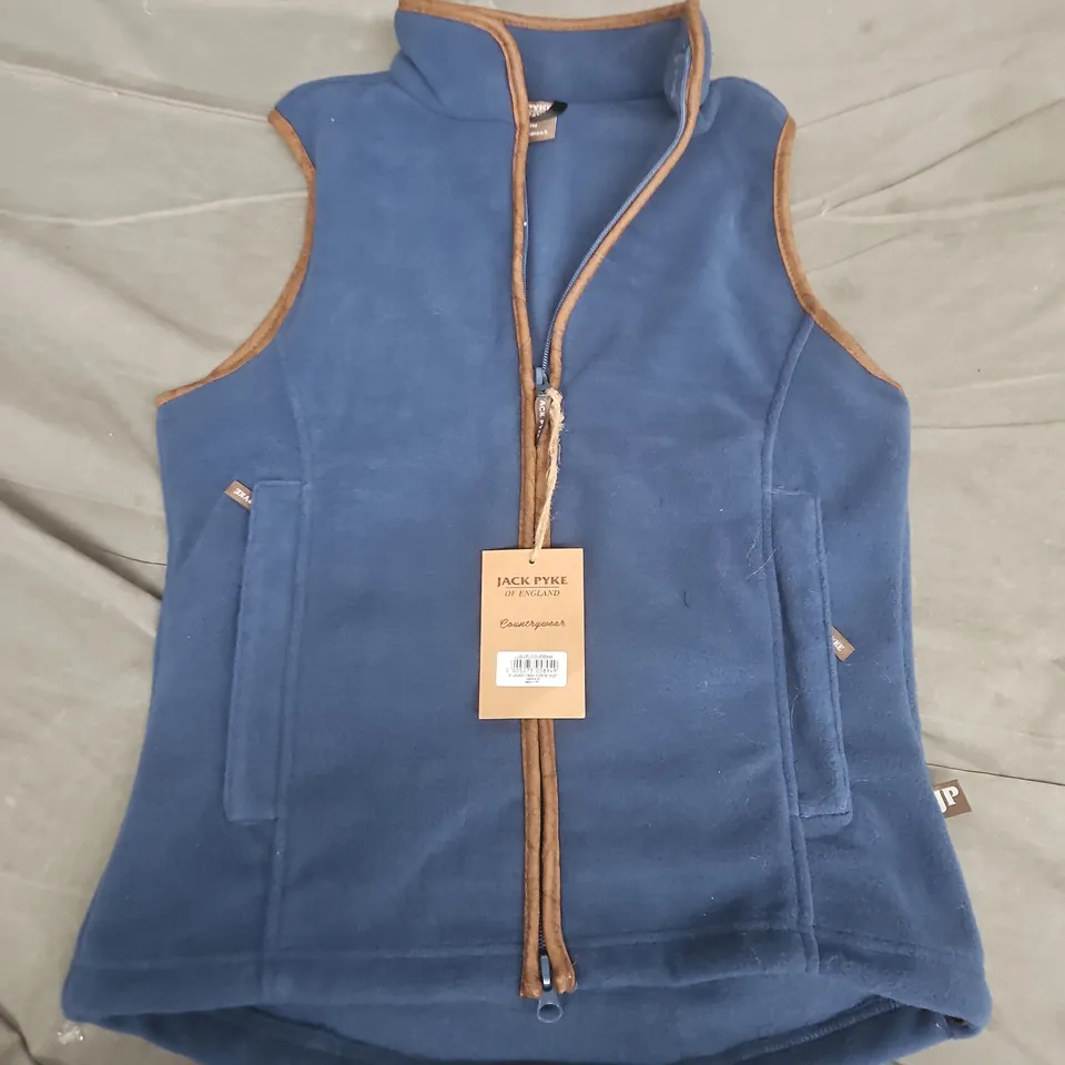 JACK PYKE LADIES FLEECE GILET IN BLUE - MEDIUM