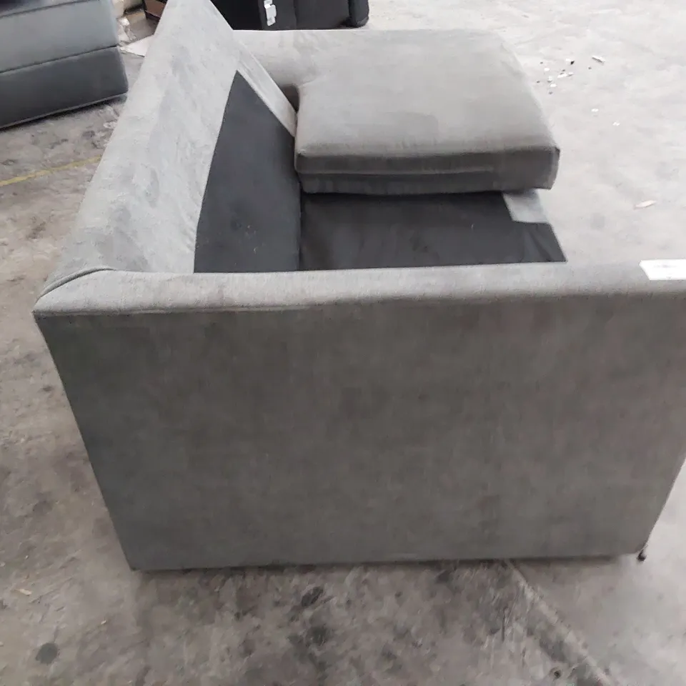 QUALITY DESIGNER CHAISE SOFA GREY FABRIC