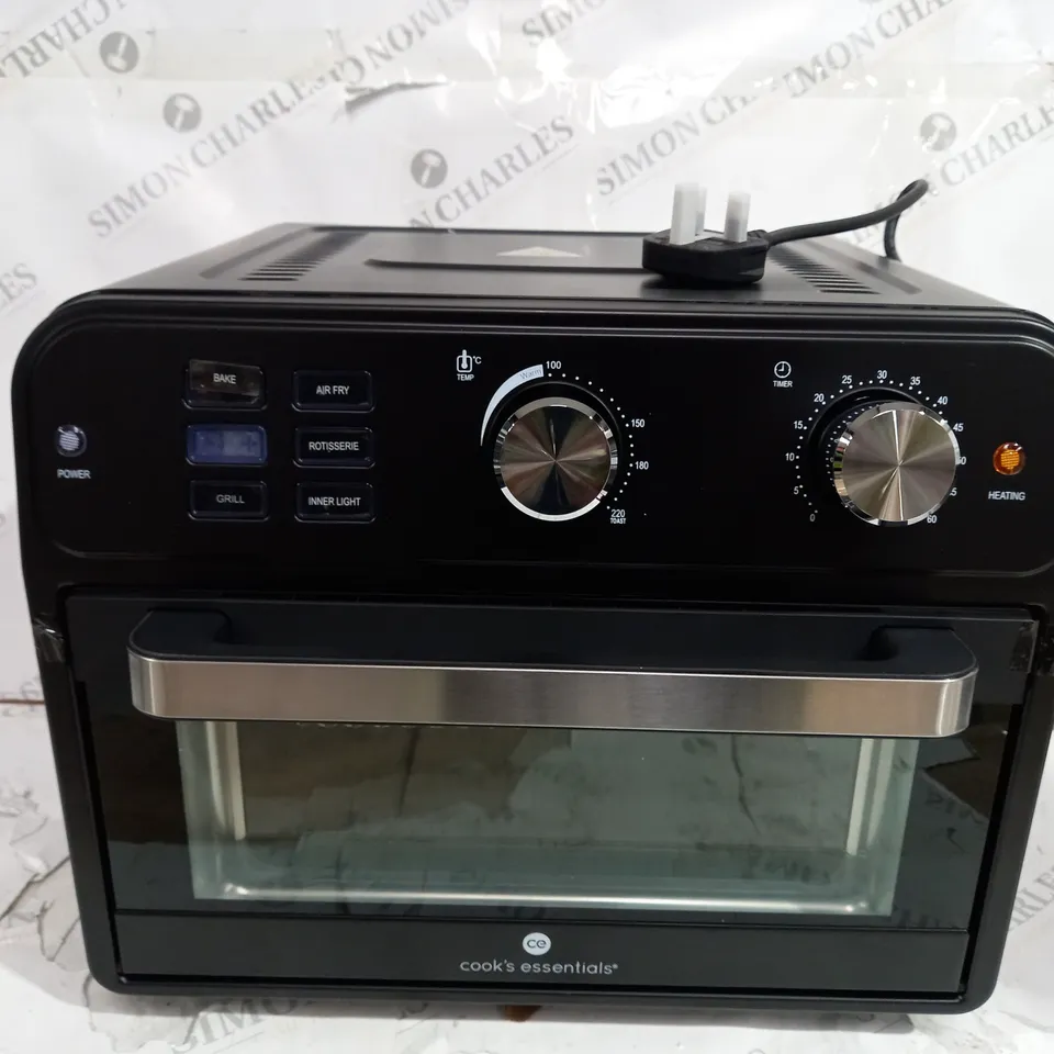 BOXED COOK'S ESSENTIAL 21-LITRE AIRFRYER OVEN IN BLACK 