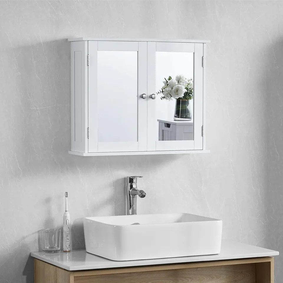 BOXED BATH VIDA LIANO 2 DOOR WALL CABINET - WHITE