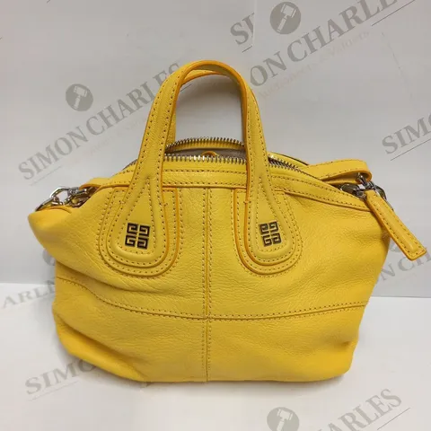 GIVENCHY YELLOW LEATHER HANDBAG