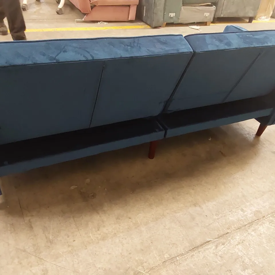 QUALITY DESIGNER BOSCO 3 SEATER VELVET RECLINING SLEEPER