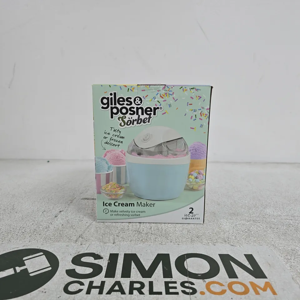 GILES & POSNER SORBET ICE CREAM MAKER (BOXED)