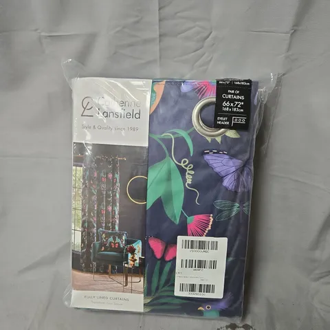 CATHERINE LANSFIELD TROPICAL BIRDS CURTAINS - 66 X 72CM
