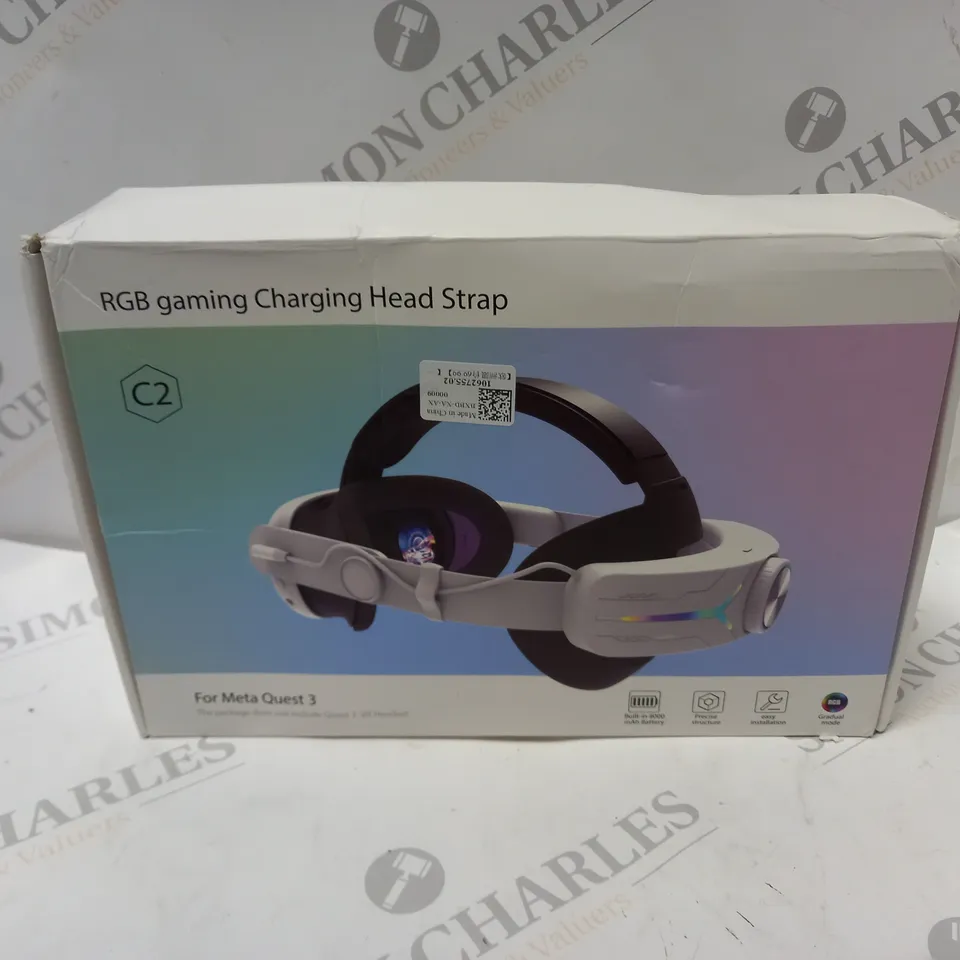 BOXED RGB GAMING CHARGING HEAD STRAP FOR META QUEST 3
