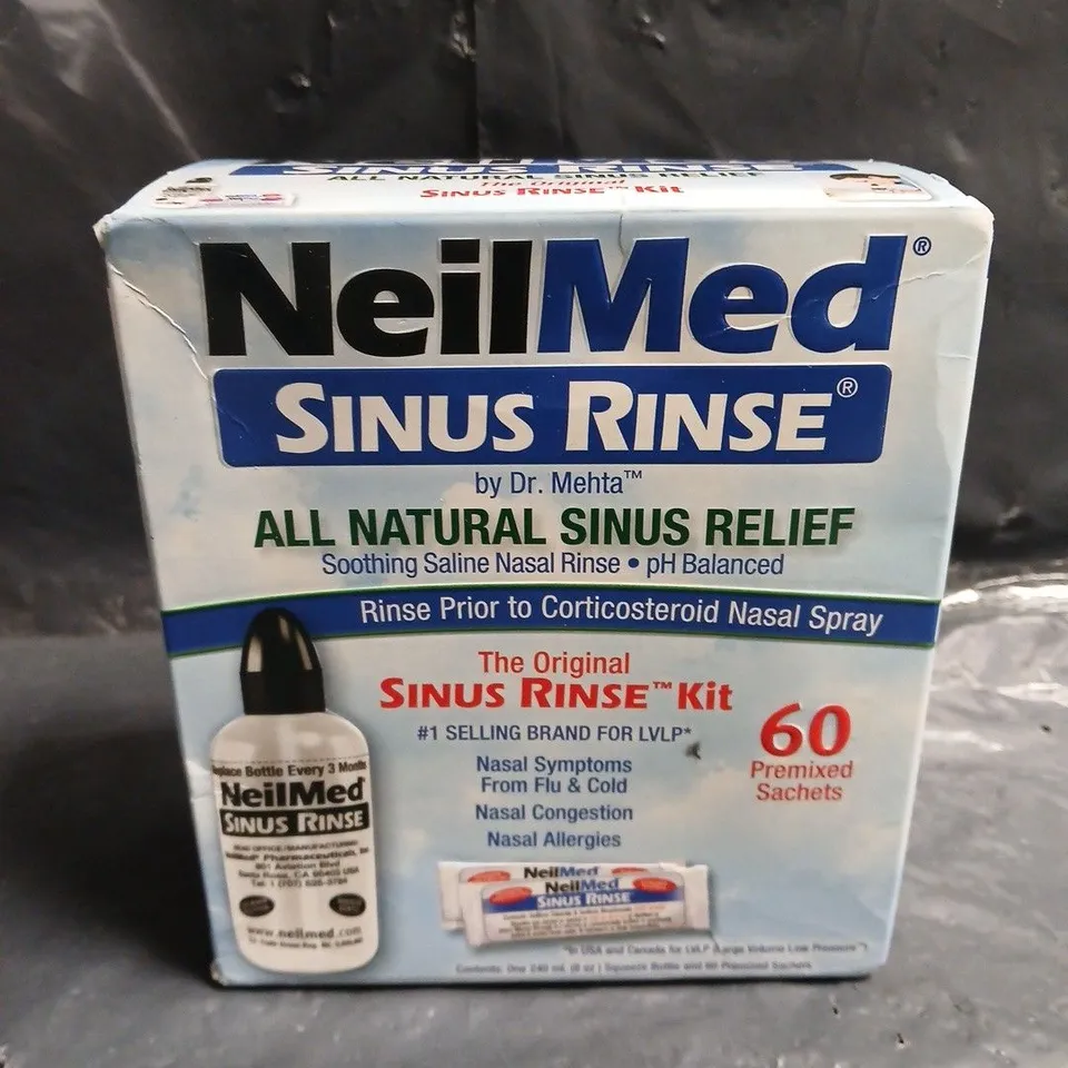 NEILMED SINUS RINSE KIT – ALL NATURAL SINUS RELIEF WITH 60 PREMIXED SACHETS
