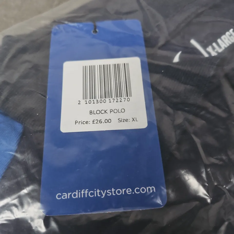 CARDIFF CITY BLOCK POLO SIZE XL SEALED