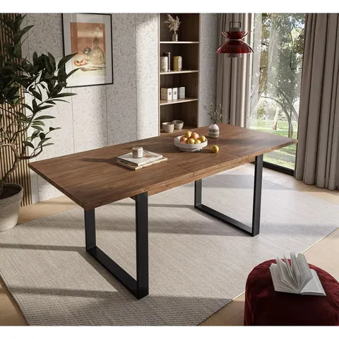 BOXED SIBYLL METAL BASE DINING TABLE (2 BOXES)