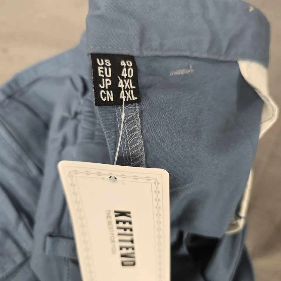 KEFITEVD Cargo Pants, Blue, Set of 2, UK 40 (US 40 / EU 40 / JP 4XL / CN 4XL)