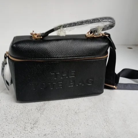 BLACK TOTE BAG β EMBOSSED 'THE TOTE BAG'